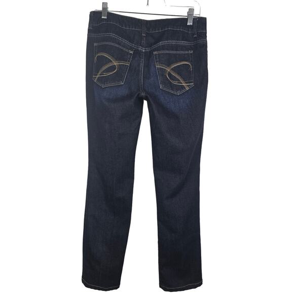 Chico's Platinum Denim Ultimate Fit Slim Leg Dark Wash Women's Jeans 0.5 / 6 - Picture 2 of 6
